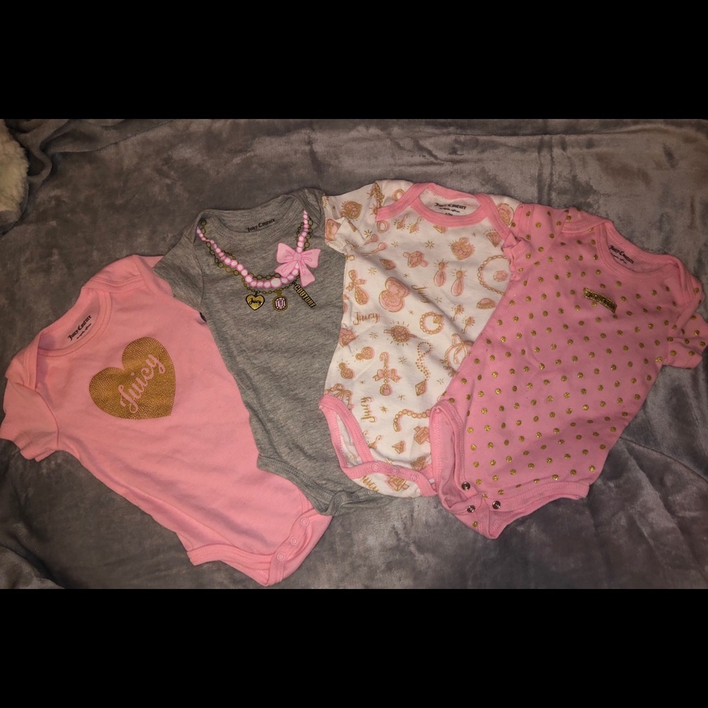 Juicy couture onesies 6/9 months